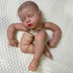 19Inch Already Painted Reborn Doll Kit LouLou Sleeping 3D Painted Skin High Quality Unassembled Handmade Reborn Baby Doll Parts