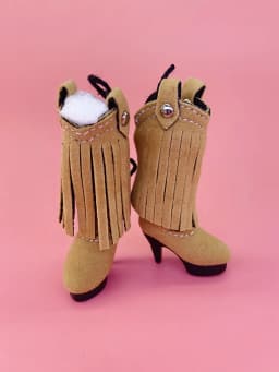 Tilda 2.5cm Mini Doll Boots for Blythe Dolls Toy,Cute High Heel Shoes for Azone Obitsu Licca Doll Accessory Cute Girls Present