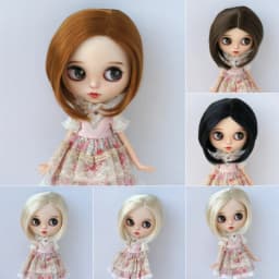 JD799 8-9inch 10-11inch 1/3 Front Side Layer cut synthetic mohair BJD wigs 1/3 SD DOD QBaby Blythes Doll Accessories
