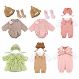 Doll Clothes for 55cm Baby Doll 22inch Doll's Clothing Sweater Dress Overall DIY Toy Outfit Set for Reborn Dolls Accessories