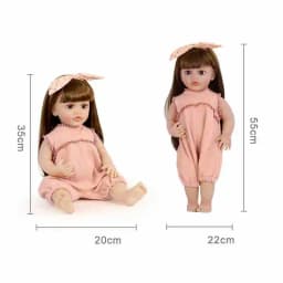 Doll Clothes for 55cm Baby Doll 22inch Doll's Clothing Sweater Dress Overall DIY Toy Outfit Set for Reborn Dolls Accessories