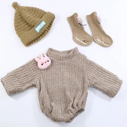 Doll Clothes for 55cm Baby Doll 22inch Doll's Clothing Sweater Dress Overall DIY Toy Outfit Set for Reborn Dolls Accessories