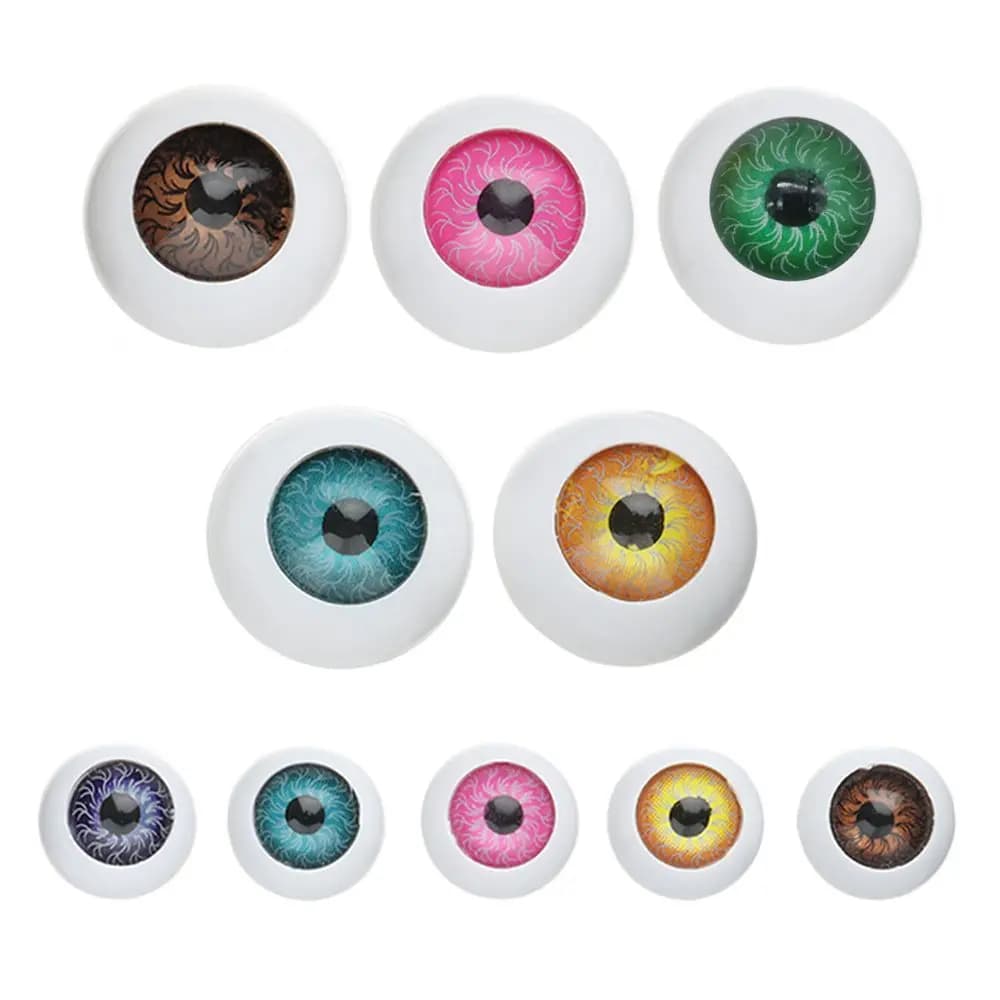 10Pcs Plastic Doll Eyeballs 12/20mm Acrylic Eyes For BJD Doll Making Crafts DIY Eyes Accessories Mini Easy Use Simulation