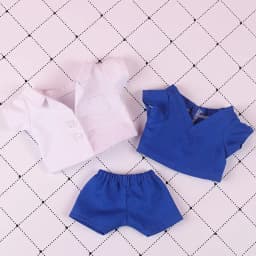 20CM Doll Clothes Cosplay Doctor Surgical Uniform Suit Cotton White Coat Green Blue Tops Pants For Idol Dolls Clothing Accessory