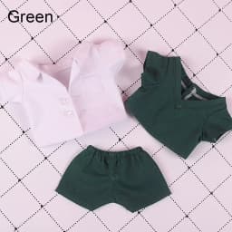 20CM Doll Clothes Cosplay Doctor Surgical Uniform Suit Cotton White Coat Green Blue Tops Pants For Idol Dolls Clothing Accessory
