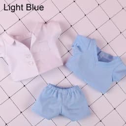 20CM Doll Clothes Cosplay Doctor Surgical Uniform Suit Cotton White Coat Green Blue Tops Pants For Idol Dolls Clothing Accessory
