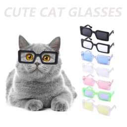 Fashioning Triangle Frames Mirror Photograph Props Dog Eyeglasses Cat Glasses Square Glasses Dog Sunglasses