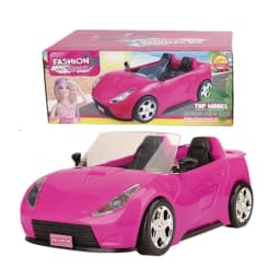 61/1pcs Set Cool 2-Seater Vehicle Pink Car with Stylish Travel Clothes and Accessories for Doll Christmas Gift,Dollhouse