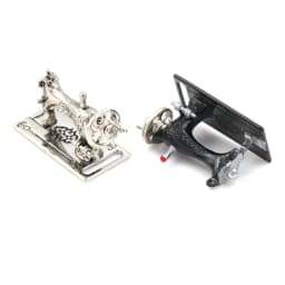 Metal Sewing Machine Dollhouse Miniatures Decoration 1:12 Scale Length 3.5cm