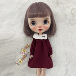Blyth Dress Vintage Long Dress Strap Casual Denim Skirt Fragmented Flower Skirt for Ymy Licca Azones Ob24 Ob27 Doll Accessories