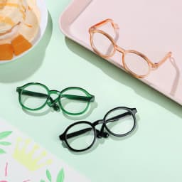 Round Frame Miniature Eyewear Clear Lens Candy Color Eyeglasses For 20cm Cotton Idol Doll Accessories Plush Doll Glasses
