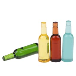 6Pcs 1:12 Dollhouse Miniature Beer Wine Drink Bottle Doll Kitchen Accessories