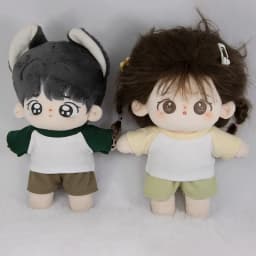 New 10/15/20cm Cotton Doll Clothes Baby Clothes Contrasting Color Patchwork Raglan Sleeves T-shirt Doll Base Shirt