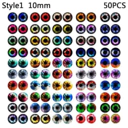 25Pairs Glass Doll Eyes Animal DIY Crafts Eyeballs For Dinosaur Eye Accessories Jewelry Making Handmade 8mm/10mm