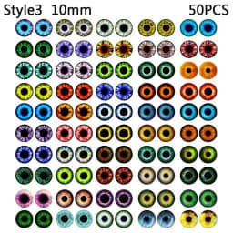 25Pairs Glass Doll Eyes Animal DIY Crafts Eyeballs For Dinosaur Eye Accessories Jewelry Making Handmade 8mm/10mm