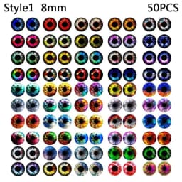 25Pairs Glass Doll Eyes Animal DIY Crafts Eyeballs For Dinosaur Eye Accessories Jewelry Making Handmade 8mm/10mm