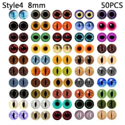 25Pairs Glass Doll Eyes Animal DIY Crafts Eyeballs For Dinosaur Eye Accessories Jewelry Making Handmade 8mm/10mm