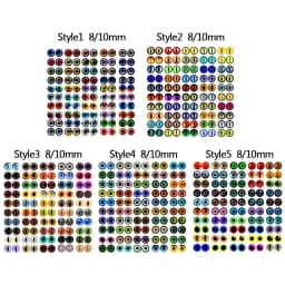 25Pairs Glass Doll Eyes Animal DIY Crafts Eyeballs For Dinosaur Eye Accessories Jewelry Making Handmade 8mm/10mm
