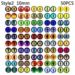 25Pairs Glass Doll Eyes Animal DIY Crafts Eyeballs For Dinosaur Eye Accessories Jewelry Making Handmade 8mm/10mm