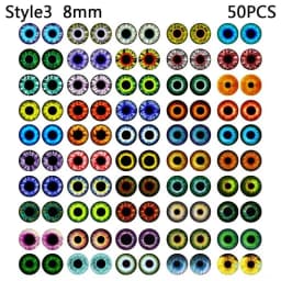 25Pairs Glass Doll Eyes Animal DIY Crafts Eyeballs For Dinosaur Eye Accessories Jewelry Making Handmade 8mm/10mm