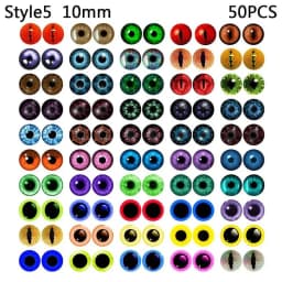 25Pairs Glass Doll Eyes Animal DIY Crafts Eyeballs For Dinosaur Eye Accessories Jewelry Making Handmade 8mm/10mm