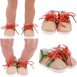 7 Cm Lace-up Sneakers Doll Clothes Shoes Accessories For 18 inch American Doll 43 Cm Baby Doll Generation Dolls Shoes,Gifts
