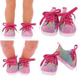 7 Cm Lace-up Sneakers Doll Clothes Shoes Accessories For 18 inch American Doll 43 Cm Baby Doll Generation Dolls Shoes,Gifts