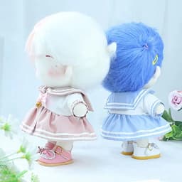 Doll Clothes For 20cm Sailor Suit Dress Knotbow Bell Jk Skirt Toy Accessories Changing Dressing Game Playing Dolls Accessories