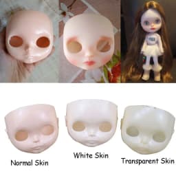 1PC 1/6 Blyth DIY Doll Factory Dolls Faceplate With Backplate 30cm Plastic Blyth No Makeup Face and Screw Toys Accessories