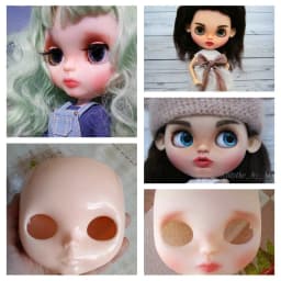 1PC 1/6 Blyth DIY Doll Factory Dolls Faceplate With Backplate 30cm Plastic Blyth No Makeup Face and Screw Toys Accessories