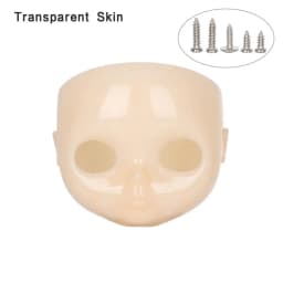 1PC 1/6 Blyth DIY Doll Factory Dolls Faceplate With Backplate 30cm Plastic Blyth No Makeup Face and Screw Toys Accessories