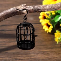 1 Pcs Bird Cage DIY Iron Metal Bird Cage Micro Landscape Hollow 1:6 1:12 Scale Doll House Desktop Mini Decor Home Decoration