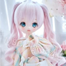BJD Doll Wig 1/3 1/4 1/6 Handmade Bjd Doll Wig Curly Hair DIY Joints Doll Toy Fashion Fiber Double Tail Wig Dolls Accessories