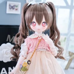 BJD Doll Wig 1/3 1/4 1/6 Handmade Bjd Doll Wig Curly Hair DIY Joints Doll Toy Fashion Fiber Double Tail Wig Dolls Accessories