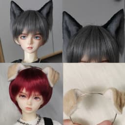 BJD Doll Headgear for 1/3 1/4 1/6 Size Cute Doll Fox Ear Headgear Simulation Headgear BJD Doll Accessories
