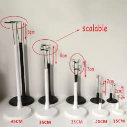 Adjustable Metal White Black Doll Dummy Puppet Wrist Stand Holder Bracket Support Dollhouse Accessories Toy Store Display
