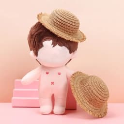 Mini Handmade Doll Straw Hat For 1/8 1/6 1/4 1/3 Doll Ob11 Dolls Cute Doll House Ornament Hand Weaved Hats DIY Doll Accessories
