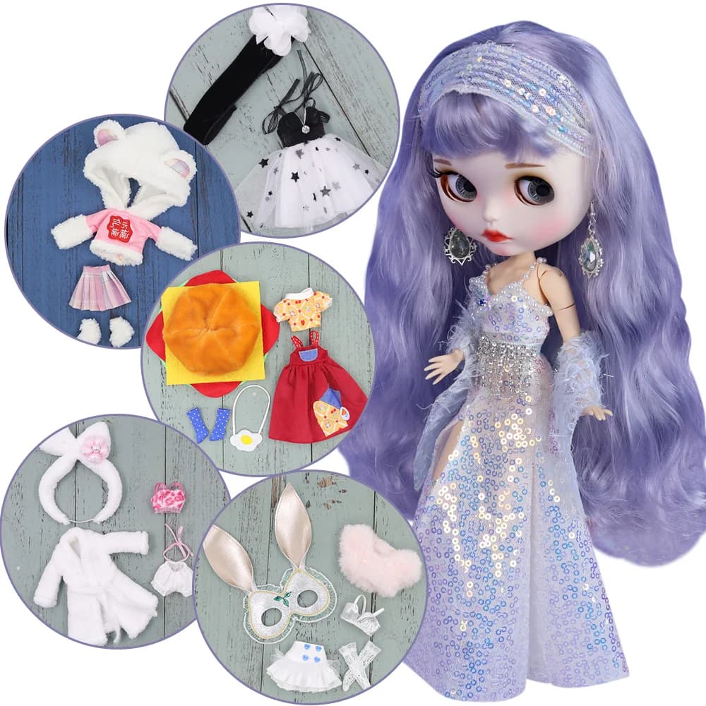 Outfits for ICY DBS Blyth doll Dress For 12 inch doll cute dressing