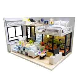 DIY Wooden Princess Room Casa Doll Houses Miniature Building Kits with Furniture Light Dollhouse Toys for Adults Birthday Gifts