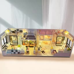DIY Wooden Princess Room Casa Doll Houses Miniature Building Kits with Furniture Light Dollhouse Toys for Adults Birthday Gifts