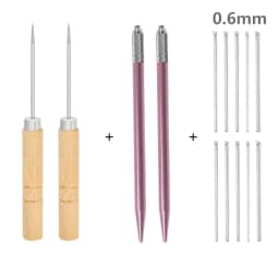 77HD DIY Hair Toll Set 0.6/0.8mm Hair Rooting Reroot Rehair Tool Holder Reproduce Hair Rooting Utensil