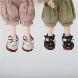 Handmade Doll Lovely Little Sheep Shoes Fashion Holala Cowhide Flat Shoes For Obitsu11,Body9, Gsc, Ddf, Nendoroids, 1/12bjd Doll