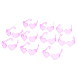 10Pcs Dolls Accessories Mini Plastic Heart Shape Glasses For Dolls 1/6 Doll Eyes Sunglasses Doll House Kids Toy Party Glasses