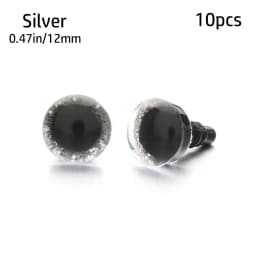 10pcs 9/12/14/16mm Glitter Crystal Eyes Dolls DIY Crafts Plastic Safety Glitter Crystal Bear Animal Puppet Stuffed Toys Parts
