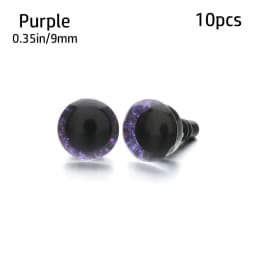 10pcs 9/12/14/16mm Glitter Crystal Eyes Dolls DIY Crafts Plastic Safety Glitter Crystal Bear Animal Puppet Stuffed Toys Parts