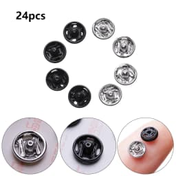 10/24PCS Tiny Metal Buckle Invisible Snap Mini Buttons Buckles for DIY Doll Clothes for 1/6 Doll Clothing Sewing Accessories