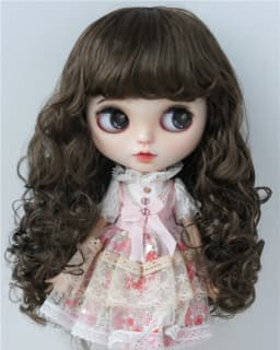 JD311 9-10inch 10-11inch Synthetic mohair BJD wigs Long European wave Blythes Doll hair