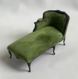 Doll house sofa furniture model simulation double leather sofa Miniature Furniture Armchair Sofa Footstool Doll Decor Toy