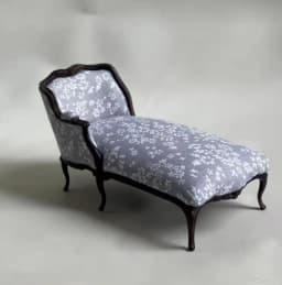 Doll house sofa furniture model simulation double leather sofa Miniature Furniture Armchair Sofa Footstool Doll Decor Toy