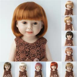 BOBO Doll wigs JD256 11-12 inch 28-30 CM Short BOBO Cut Synthetic mohair Resin doll wig